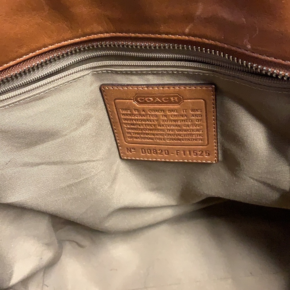 Vintage Coach Tan Leather Tote bag - Picture 13 of 15